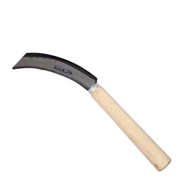 Zenport K207 Harvest Sickle, Wooden Handle, Serrated with Straight End, 5-Inch Blade - 12 Pack