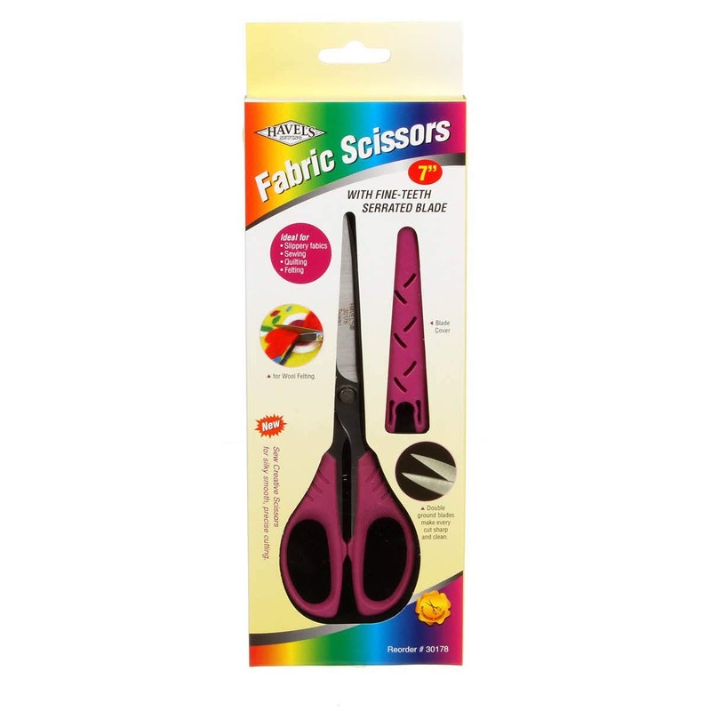Sew Creative Fabric Scissors 7"-Serrated