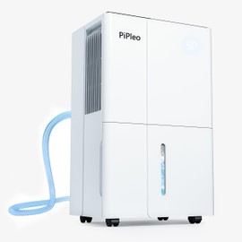 Pipleo Dehumidifier for Basement, 120 Pint Dehumidifiers for Home 6000 Sq. Ft, Dehumidifier with Drain Hose for Bedroom Bathroom, Smart Humidity Control Display, 24H Timer, Dehumidifier Large Room