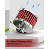 2Pcs Car Air Filter, Universal 23mm Air Intake Filter for