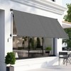 Shade&Beyond 120" X 96" Manual Retractable Awnings for Patio Shades
