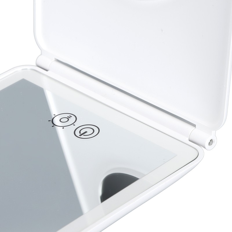LED Makeup Mirror 3X Magnifying Lighted Compact Rechargeable Portable for