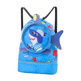 QUINTRA Swimming Bag Kids Wet and Dry Separation Waterproof Storage Bag Boys and Girls Sports Fashion Portable Cute Cartoon Backpack Kids Backpacks, b, 大号