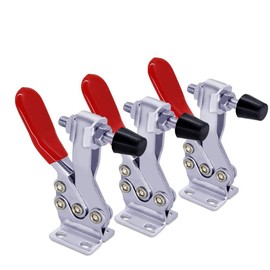 Accessbuy Toggle Clamp Heavy Duty Large Hold Down Clamp 225D 500Lbs Holding Capacity Antislip Horizontal Quick Release Clamp (3Pack)