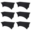 BRILLMAX BRILLMAX 6 Pack Black Fitted Spandex Table Covers -