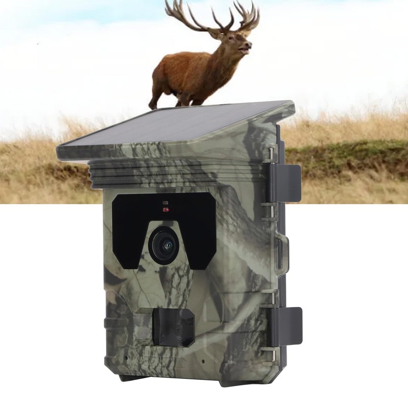 4K 50 MP Solar Trail Camera - Motion Activated Tracking,