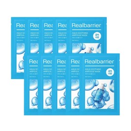 Real Barrier Aqua Soothing Ampoule Mask 10 sheets / 리얼베리어 아쿠아 수딩 앰플 마스크 10매