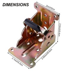 Li-TianFeng Table Leg Folding Brackets, Foldable Hinge Hardware, Self- Lock Extension Collapsible Shelf Bracket Support for Bed Leg, Wall Shelf, Saving Space,4pcs（Gold）