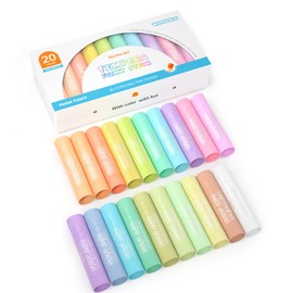 Shuttle Art Tempera Crayons 20 Colors Pastel Set, Quick-Drying, Washable with Water, Tempera Paint Sticks, Retractable, Safe, Washable, Break-Resistant, Graffiti, Coloring, Can be Used on Paper/Glass