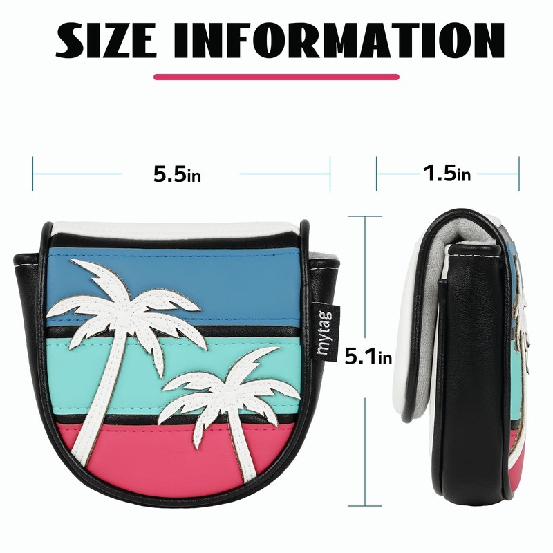 mytag Tropical DF3 Putter Covers, Coconut Tree Golf Putter Headcover