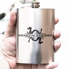 HipFlaskPlus 8oz Dragon Energy Stainless Steel Flask