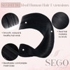 SEGOHAIR Clip-In Real Hair Extensions, 1 Piece, 5 Clip-In Extensions,