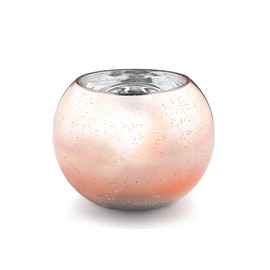 WGV Bowl Glass Vase, Diameter 6", Height 4.5", Open Width 4", (Multiple Choices) Rose Gold with Spot Bubble Planter for Wedding Event Home Decor, 1 Piece (VBW0006RGS)
