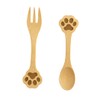 JB Home Collection, Set of 2 Dog Paw Bamboo Spoon
