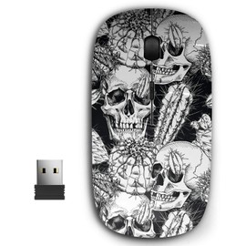 2.4G Ergonomic Portable USB Wireless Mouse for PC, Laptop, Computer, Notebook with Nano Receiver ( Skull Different )
