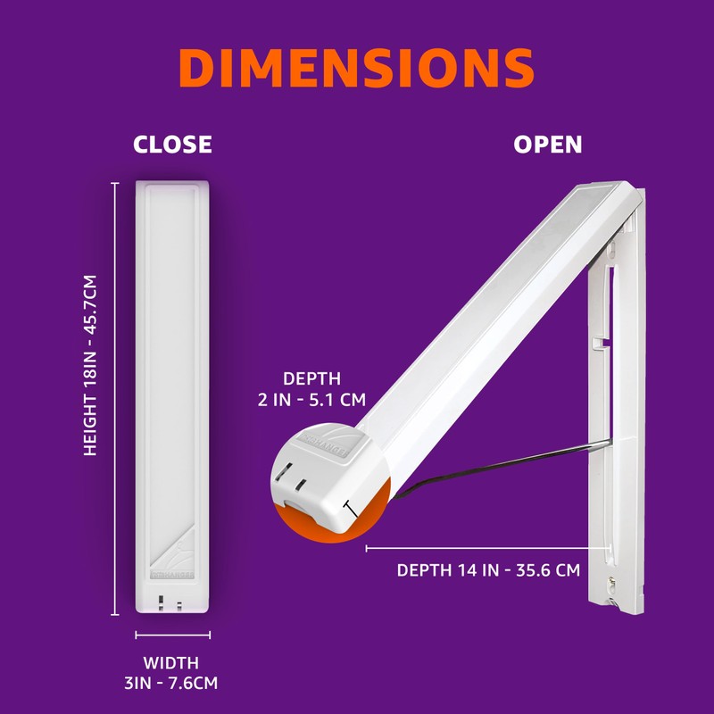 InstaHanger - Wall Mounted Drying Rack - The Original Collapsible