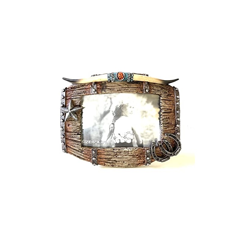 Sureg Texas Photo Frame (Lonestar Western Barrel Design)