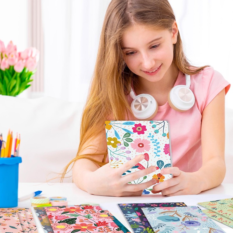 12 Pack Floral Mini Pocket Notepad, Colorful Small Flower Cover
