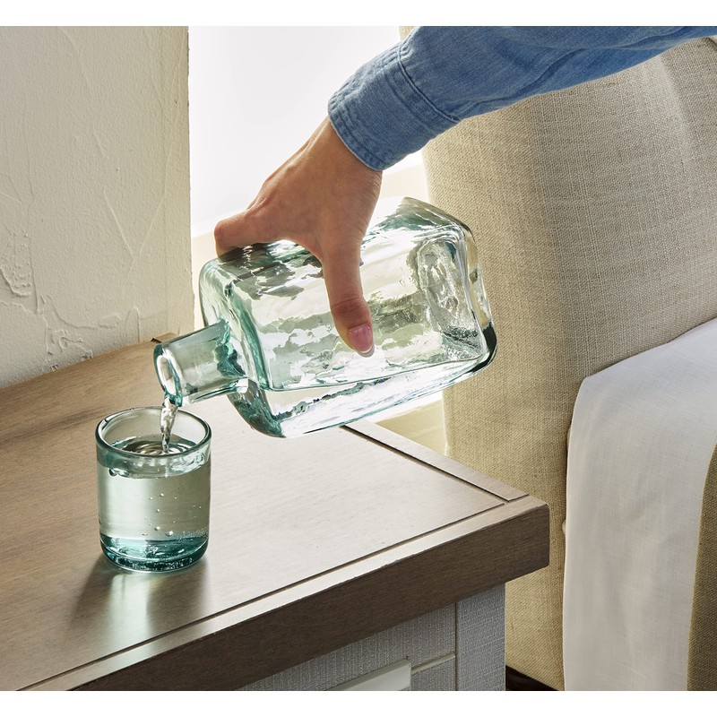 Mud Pie Bedside Carafe Set, Glass, 8 1/2" x 3