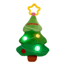 Baby Starters Magic Years 8 inch Musical Light Up Plush Toy with Travel Hook, Christmas Tree, Green