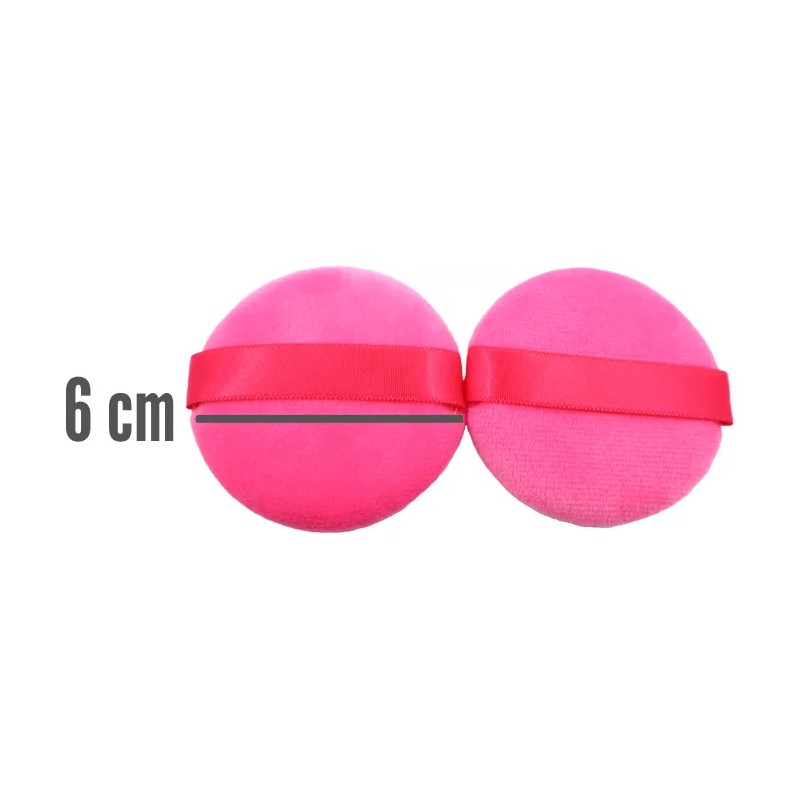 6 Esponja Puff Maquillaje Redonda Polvo Traslucido Esponjas 6 Cm