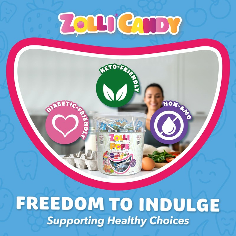 Zollipops Clean Teeth Lollipops, Tropical Flavors, 16 Ounce