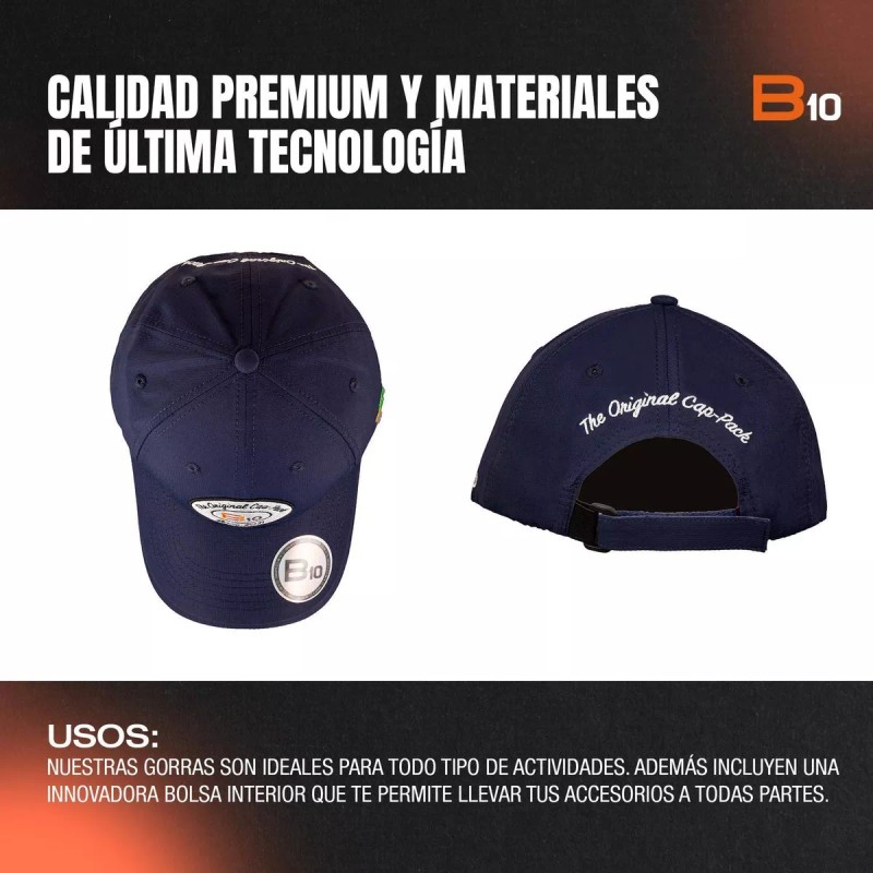 B10 Gorras Unisex B10 Gorras Deportivas Con Bolsillo Secreto