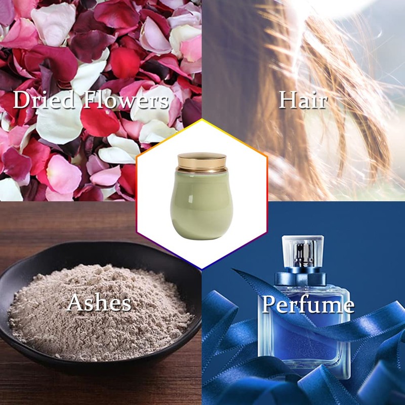 Cremation Keepsake Urns for Human Ashes or Pet Ashes-Ceramic Blue