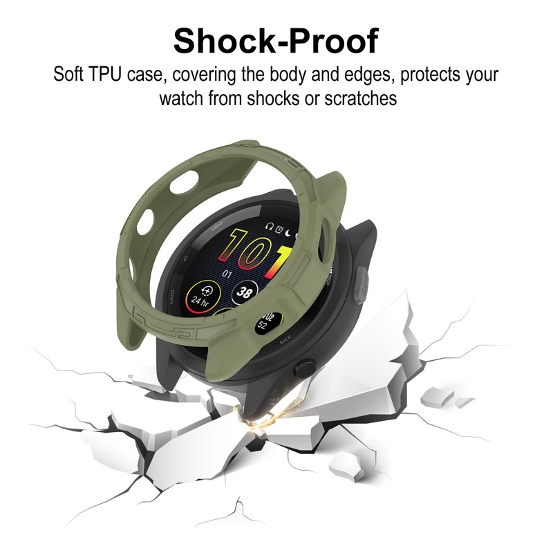 SumRioo Protective Case Cover Compatible with Garmin Forerunner 265, TPU