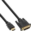 InLine 17658P HDMI-DVI Cable Gold-Plated Contacts HDMI Male to DVI