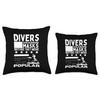 Scuba Diving Mask Pun Funny Scuba Diver Throw Pillow
