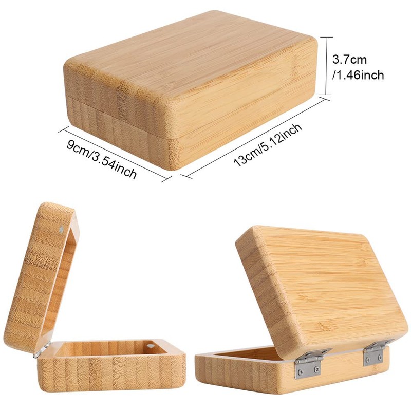 Home Storage Box, Handmade Bamboo Wooden Soap Holder, Bathroom Soap