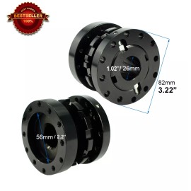 SDeelCase 1.7"-3" Silver Adjustable Steering Wheel Hub Extension Spacer For Subaru Mazda