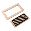 Homewell Maple Wood Floor Register, Flush Mount Vent with Damper,