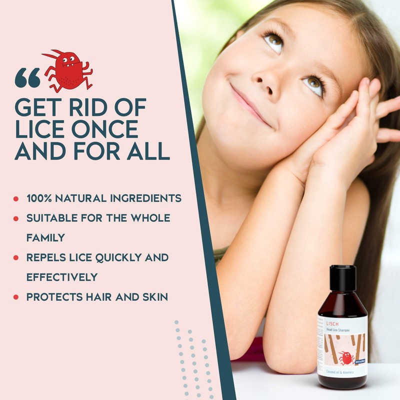 LISCH 100% Natural Head Lice Treatments That Kills Eggs and