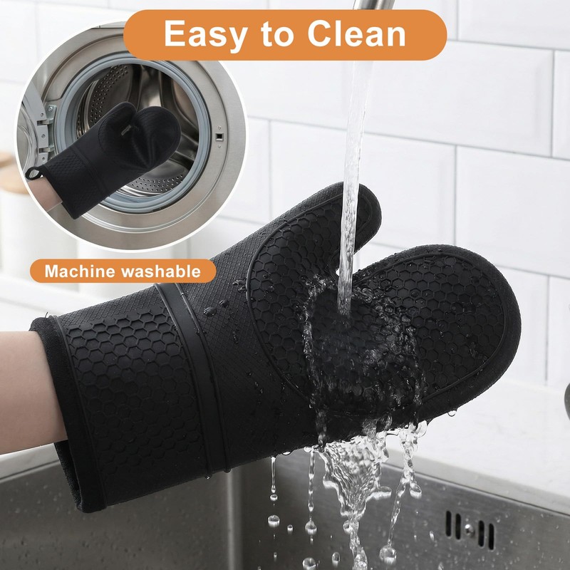 6 Pcs Oven Mitts and Pot Holders Sets for Kitchen,