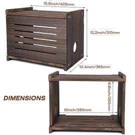 Router Shelf Projector Shelf Projector Stand Router Storage Box Modem Cable Router Cover Organized Power Strip Cable Management Hider Rack by Wood