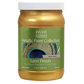 1 qt Modern Masters ME701 Rich Gold Metallic Paint Collection Water-Based Decorative Metallic Paint