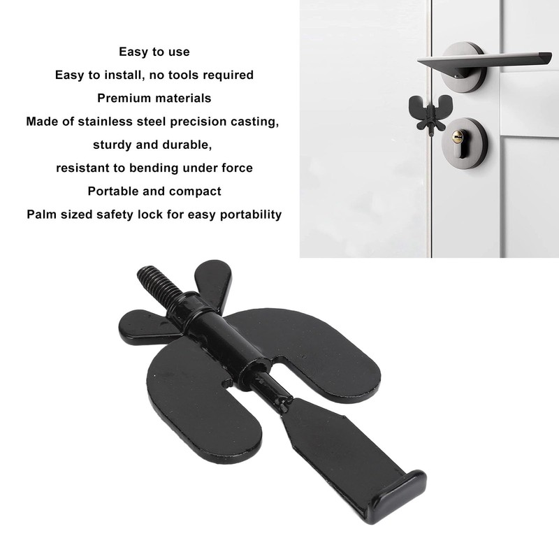 Heavy Duty Door Security Lock, Portable Travel Lockdown Locks for