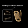 6PCS Brass Corner Braces 90 Degree Right Angle Brackets with