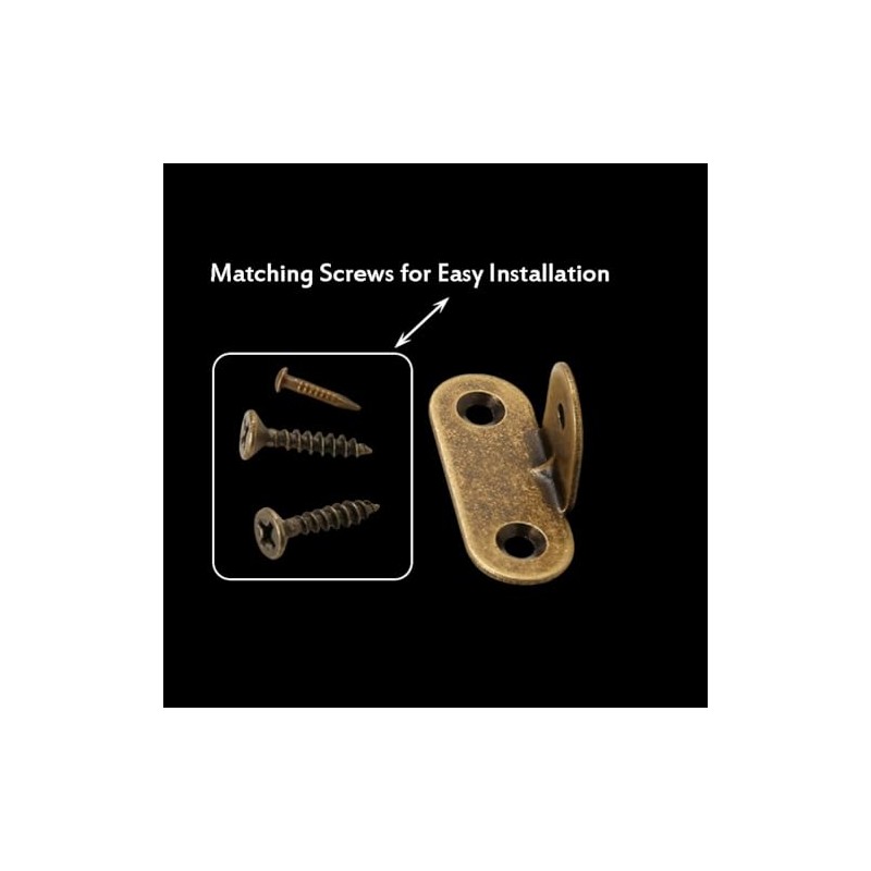 6PCS Brass Corner Braces 90 Degree Right Angle Brackets with