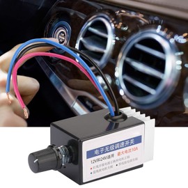 DC Motor Speed Controller, Universal DC 12 V / 24 V Motor Speed Controller Switch for Car Truck Fan Heater, Speed Controller for Car Fan Heater, Defroster, Fan etc