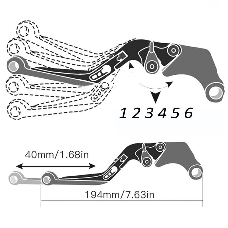 Blue Motorcycle Accessories Engrave Logo Brake & Clutch Levers Set