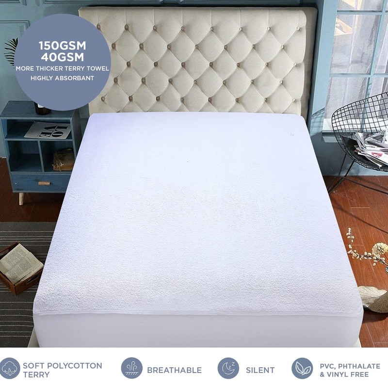 Caroline Shatuik Waterproof Cot Bed Mattress Protector 140 x 70cm,
