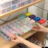BangQiao 2 Pack Fixed 24 Grids Clear Plastic Organizer Sorting