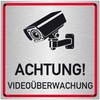 Schilderio Warning Video Surveillance Sign (20 x 20 cm Aluminium