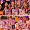 30 Pack PVC Halloween Goodie Bags,Clear Treat Bags with Tags