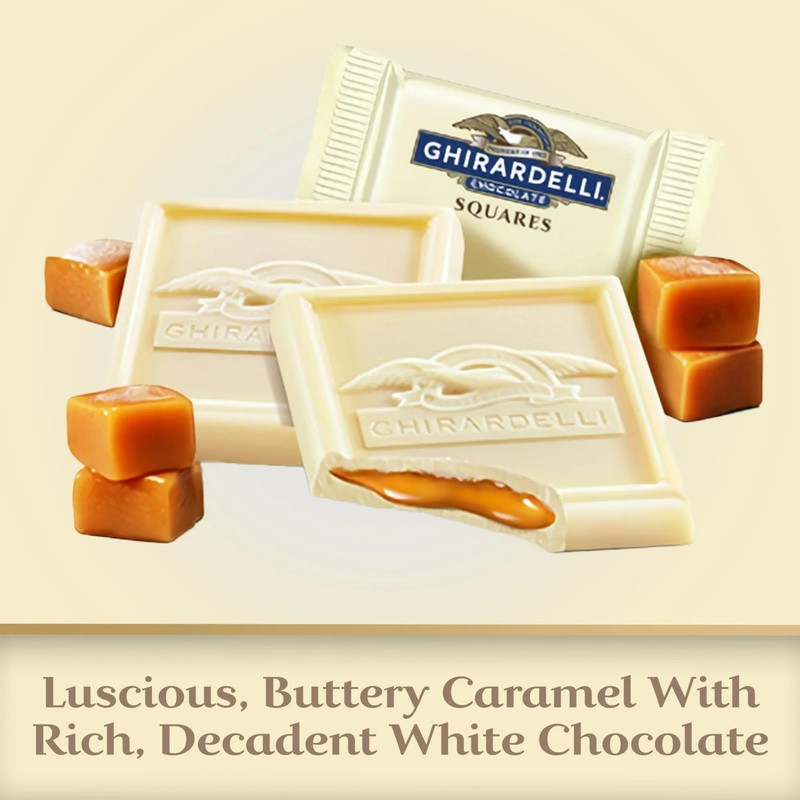 Ghirardelli White Chocolate Caramel Candy, 5 Ounce, Pack of 3