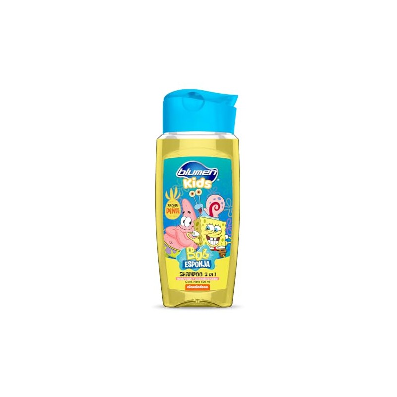 BLUMEN KIDS Shampoo 3en1 Bob Esponja Piña 500 ml