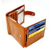 RAS WALLETS Men's RFID Passcase Trifold Real Leather Wallet Multi
